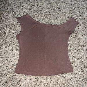 Crop Shop Boutique mauve/ dusty rose Off-Shoulder Crop Top